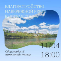 Общегородской проектный семинар:"Благоустройство набережной реки Быстрая сосна" Общегородской проектный семинар:"Благоустройство набережной реки Быстрая сосна".